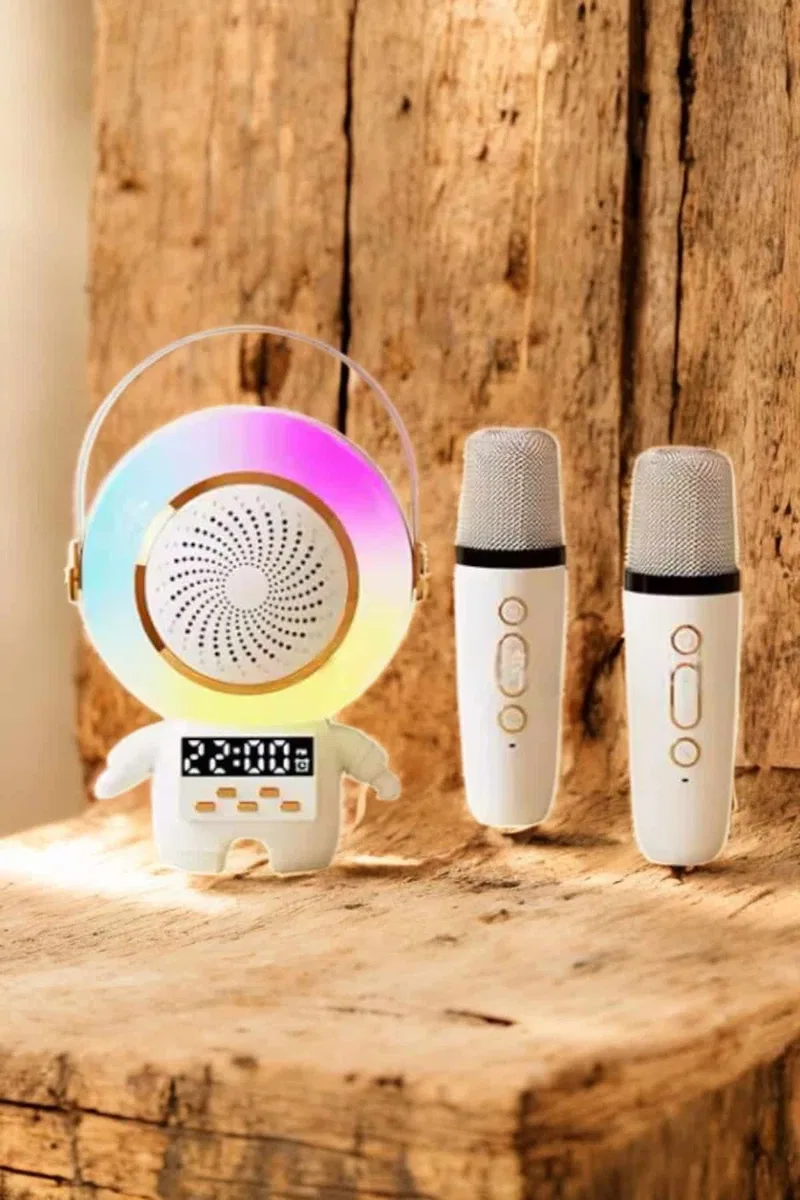 Çocuklara Özel Kablosuz Bluetooth Bağlantılı Karaoke Mikrofon görsel 5