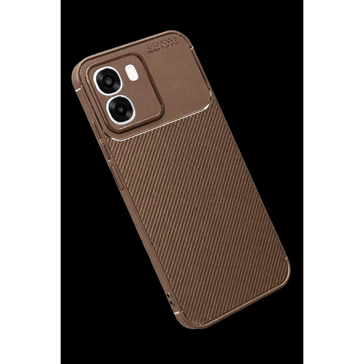 Oppo Oppo A6t 5g Auto Focus Karbon Kapak - Kahverengi görsel 2