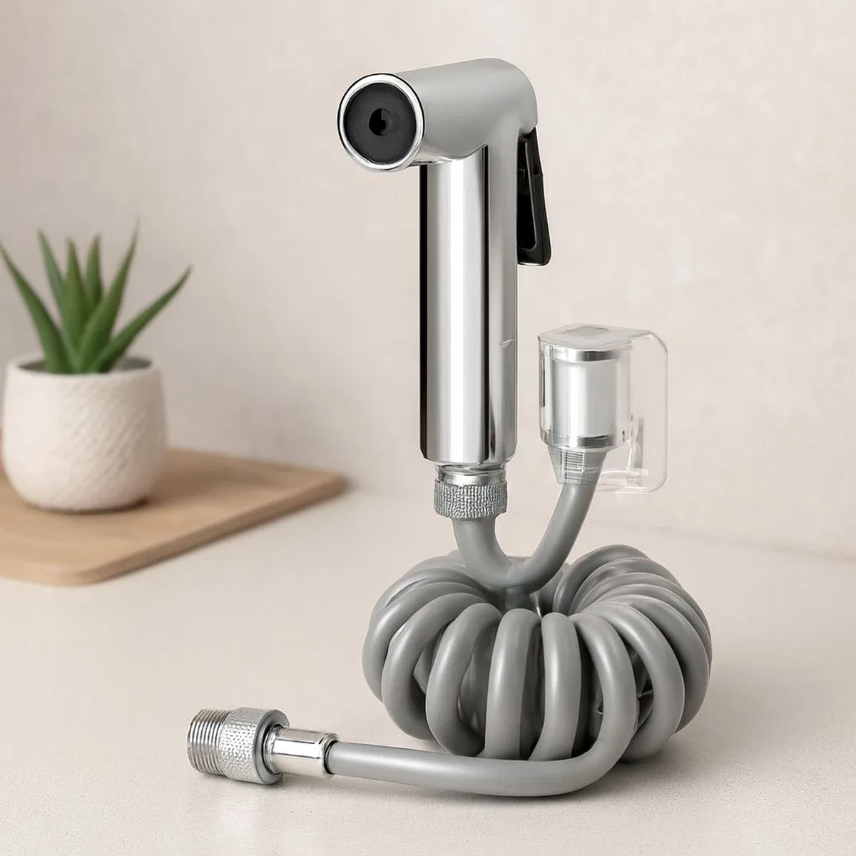 Taharetmatik El Duşu Seti Krom (Hortum, Mafsal, Vakumlu)