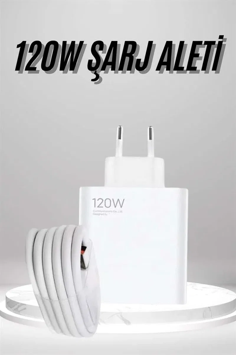 Type C Yüksek Hızlı Şarj Aleti Beyaz 120W Ultra Uzun Ömürlü görsel 2