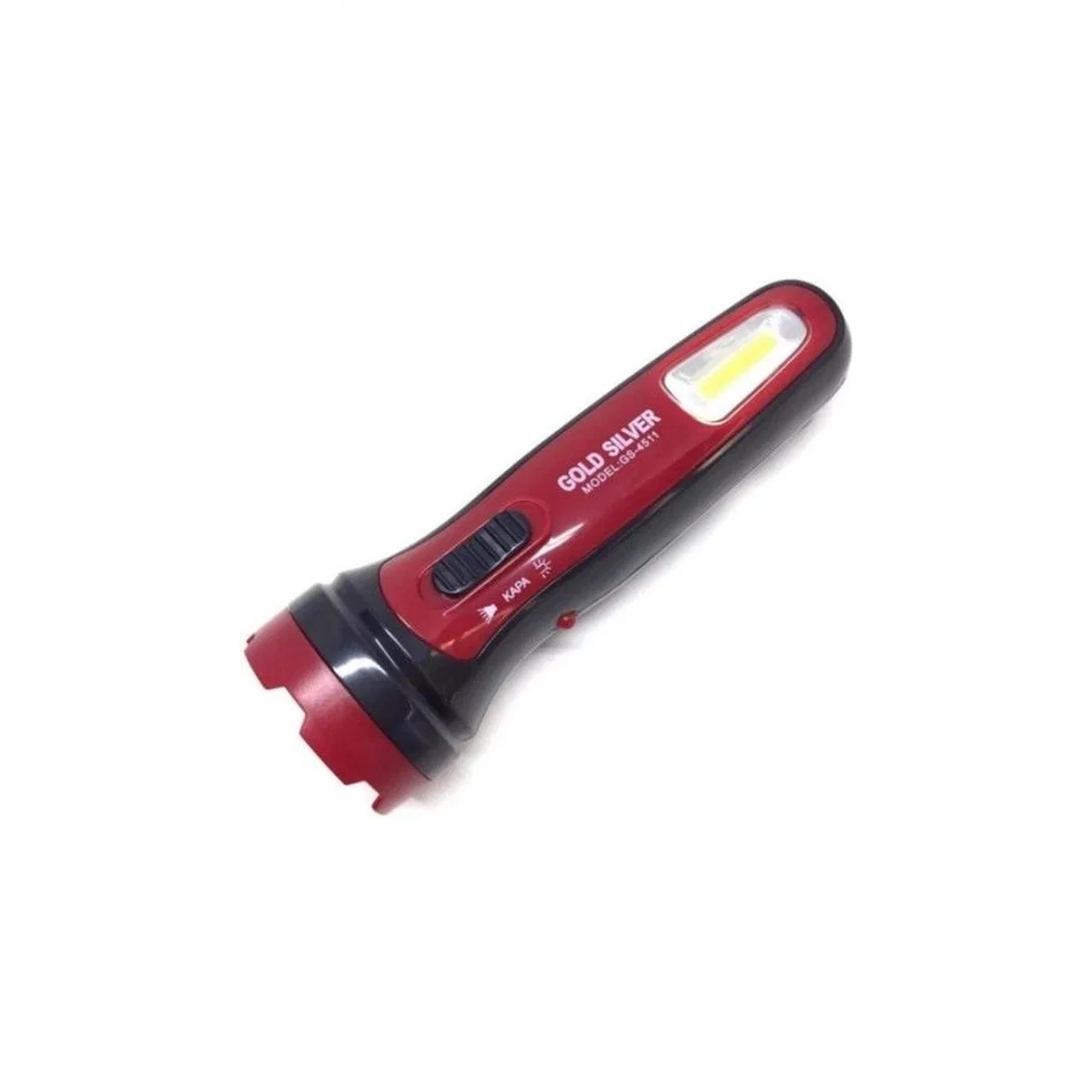 Gold Silver Gs-4511 1 Watt+1 Watt Cob Led Şarjlı El Feneri görsel 2