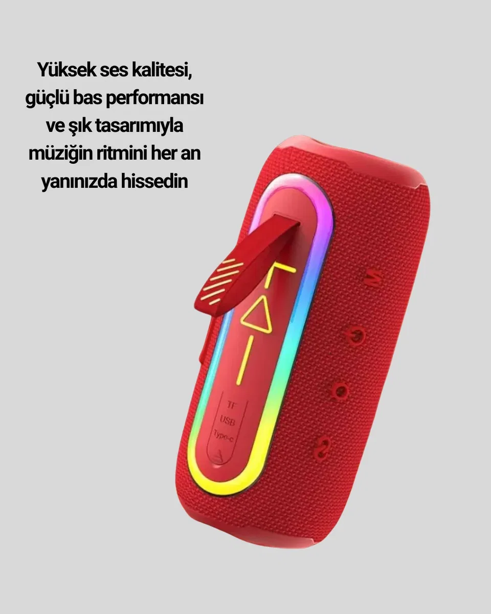 Yüksek Ses Kaliteli Kablosuz Hoparlör LED Işıklı Yeni Nesil görsel 2