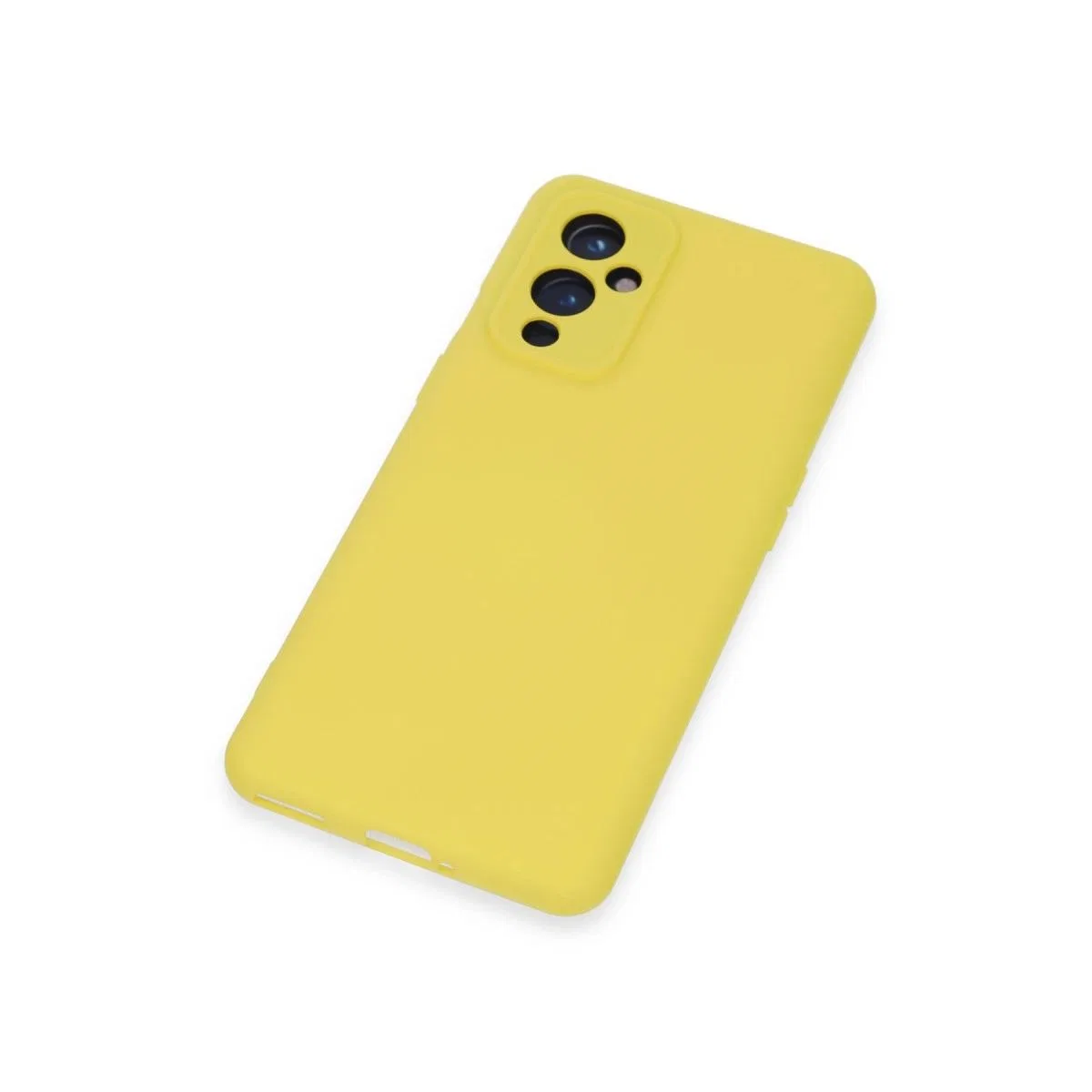 One Plus 9 Kılıf Nano İçi Kadife Silikon - Sarı görsel 4