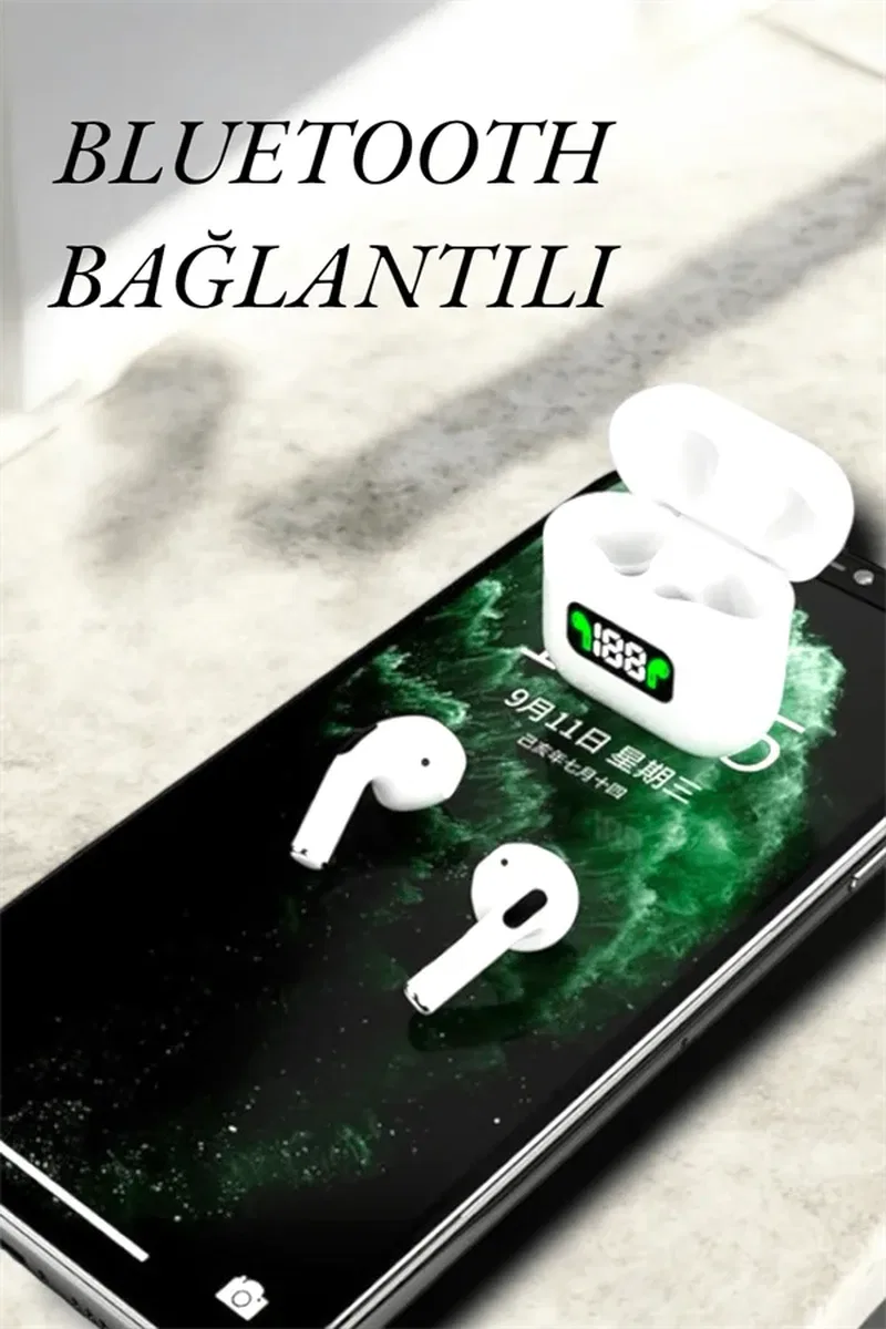 Dokunmatik Kontrol ve LED Göstergeli TWS Bluetooth Kulaklık görsel 3
