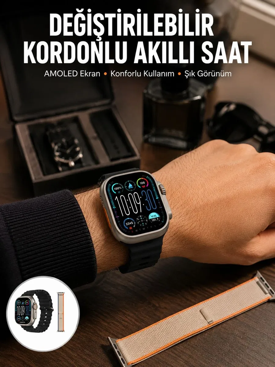 Akıllı Saat Çok Fonksiyonlu Unı Sosyal Medya Girişli Bluetooth Bağlantılı Yeni Nesil