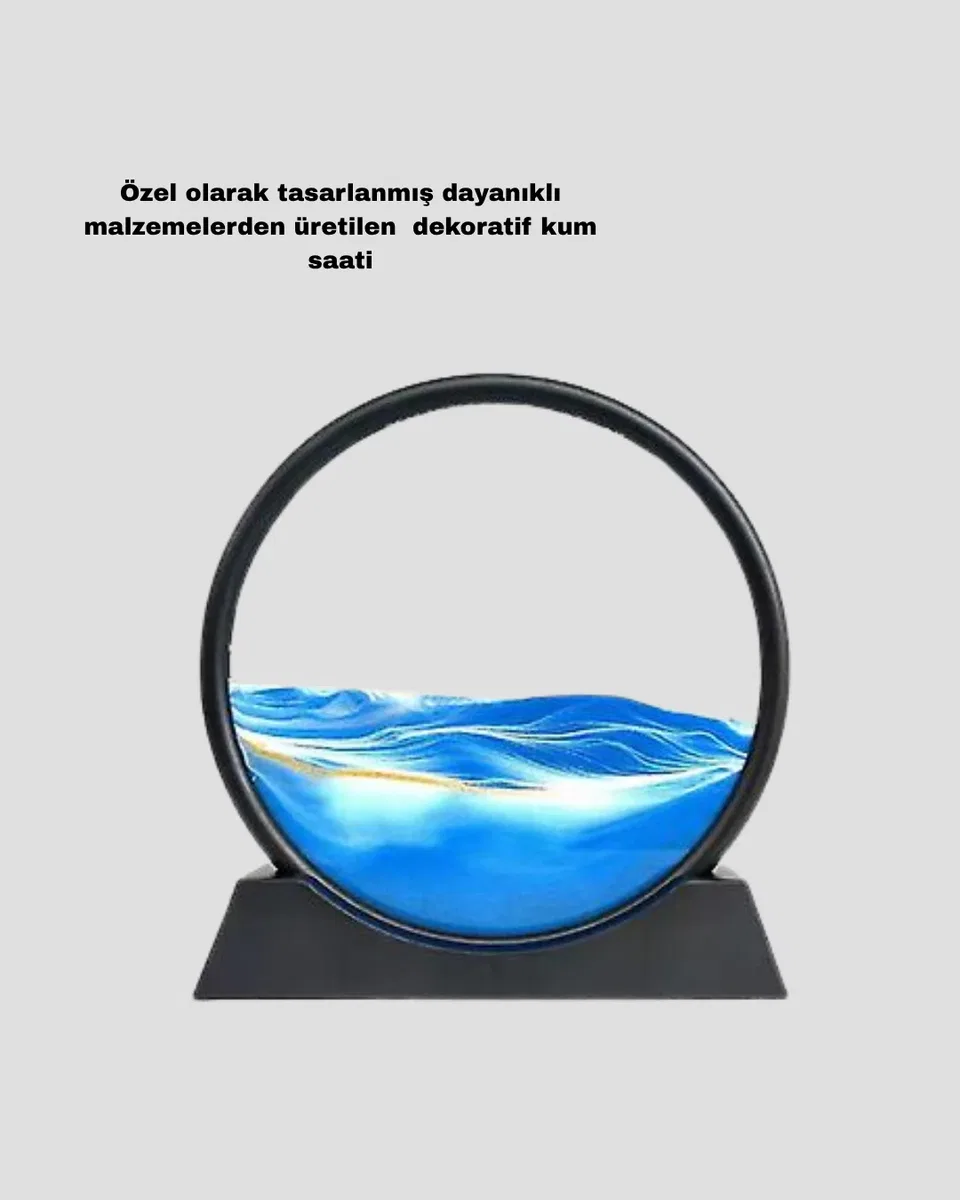Dekoratif Kum Saati – Şık Masa Üstü Aksesuar, Dayanıklı Malzeme, Modern ve Klasik Tasarım görsel 2