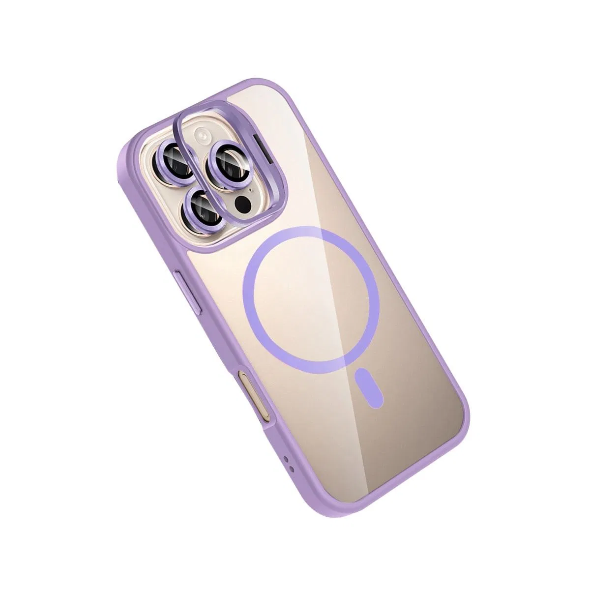 Joko Apple İphone 16 Pro Max Remim Lensli Magsafe Standlı Kapak - Lila görsel 3