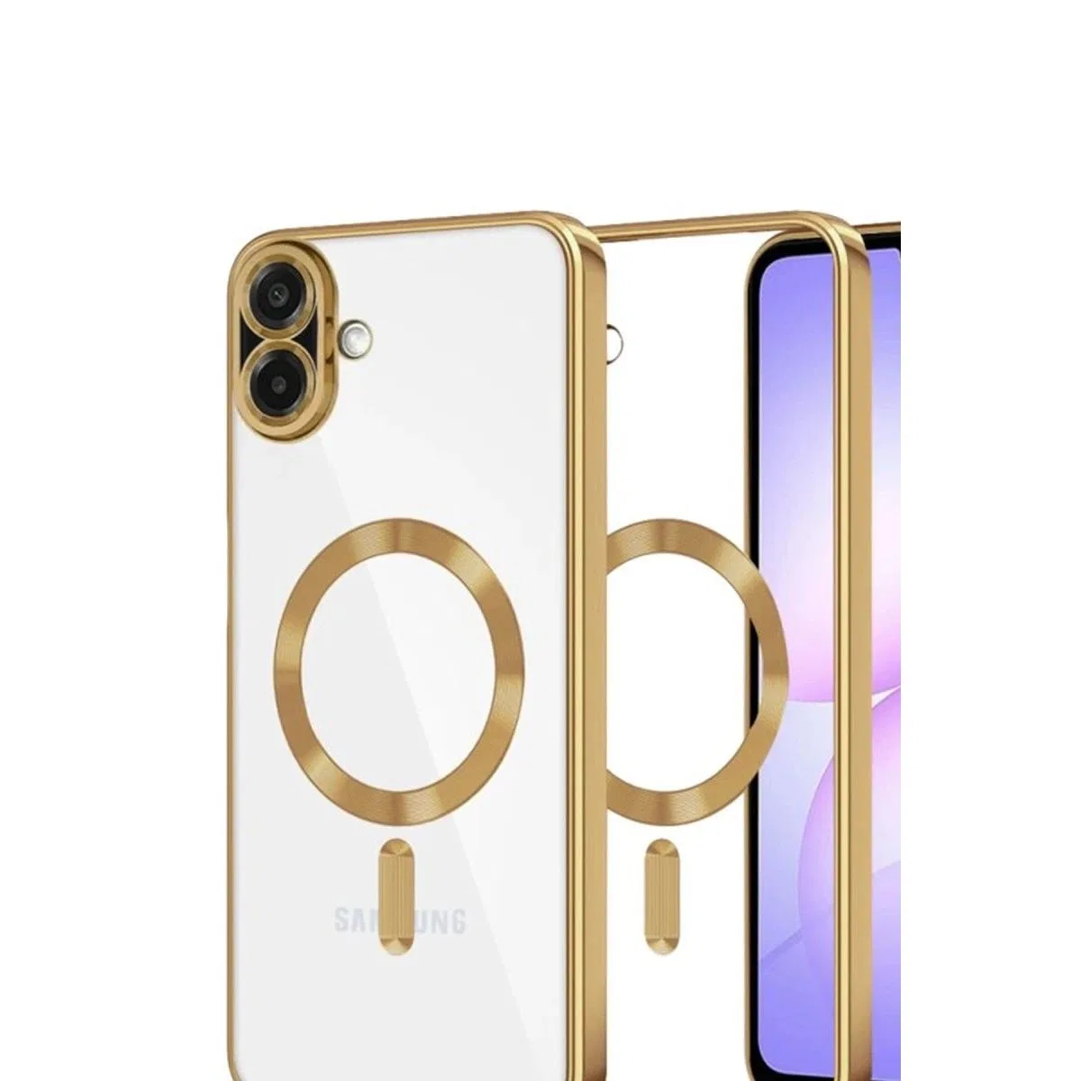 Samsung Galaxy A07 4g Kross Magneticsafe Kapak - Gold görsel 2