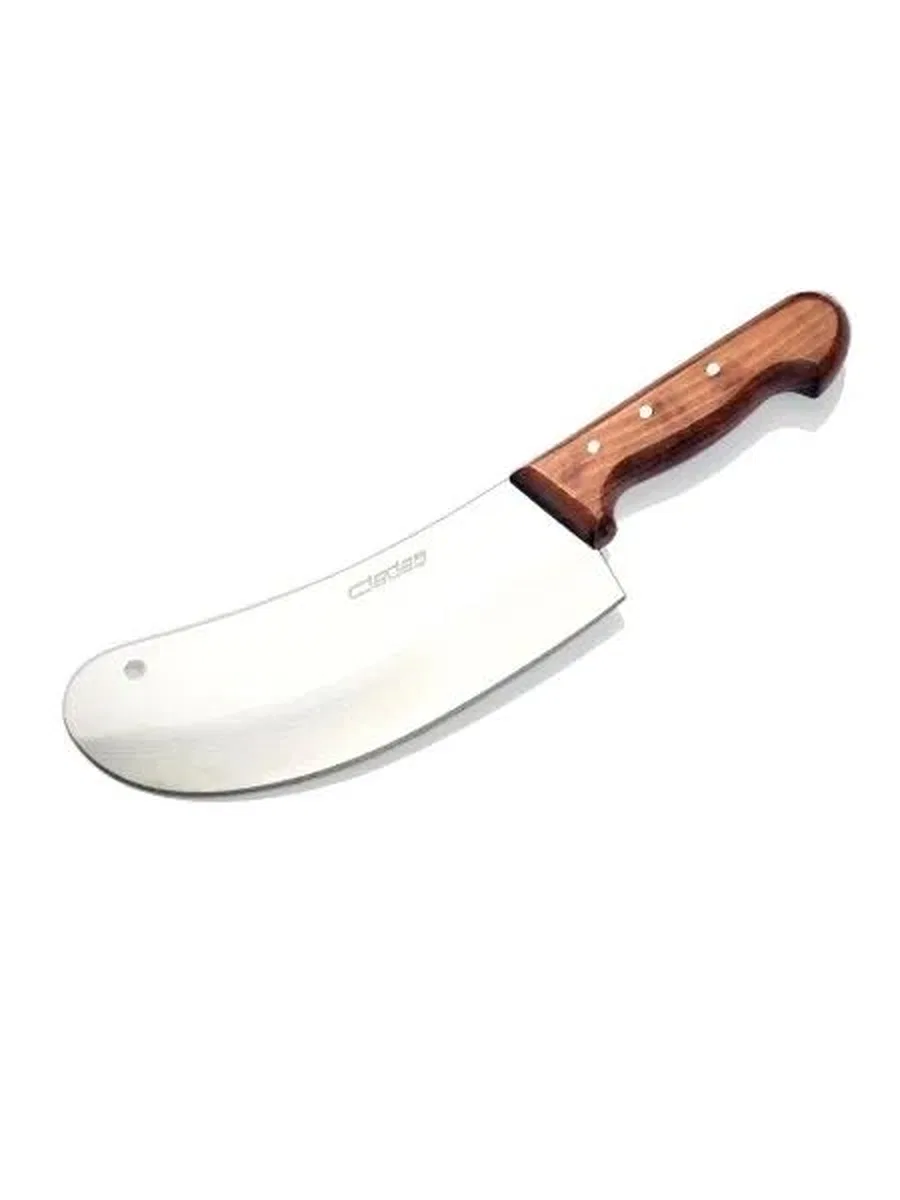 Bursa Paslanmaz Mutfak Soğan Satırı, Börek Bıçağı No: 2, 18 Cm - Ahşap Sap