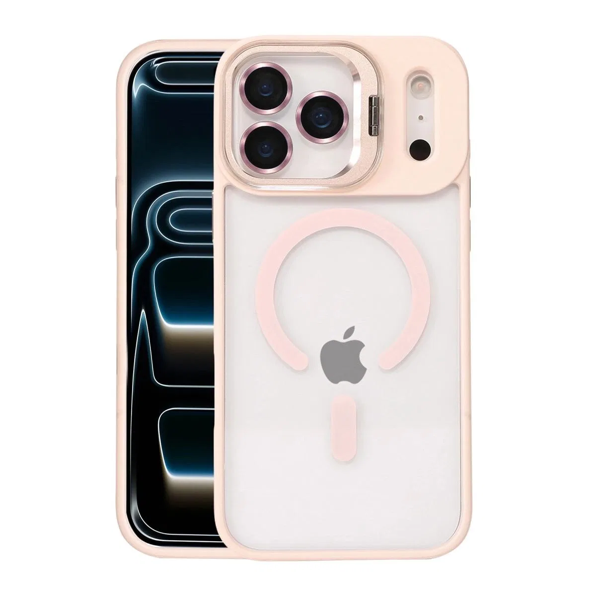 Joko Apple İphone 17 Pro Remim Lensli Magsafe Standlı Kapak - Pembe