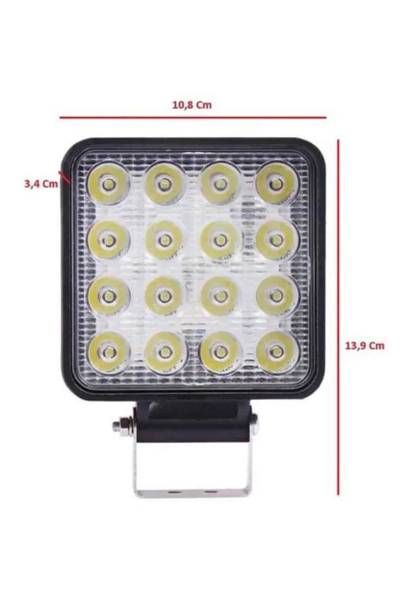 16 Ledli Çalışma Lambası Araç Görüş Lambası Oto Lamba görsel 4