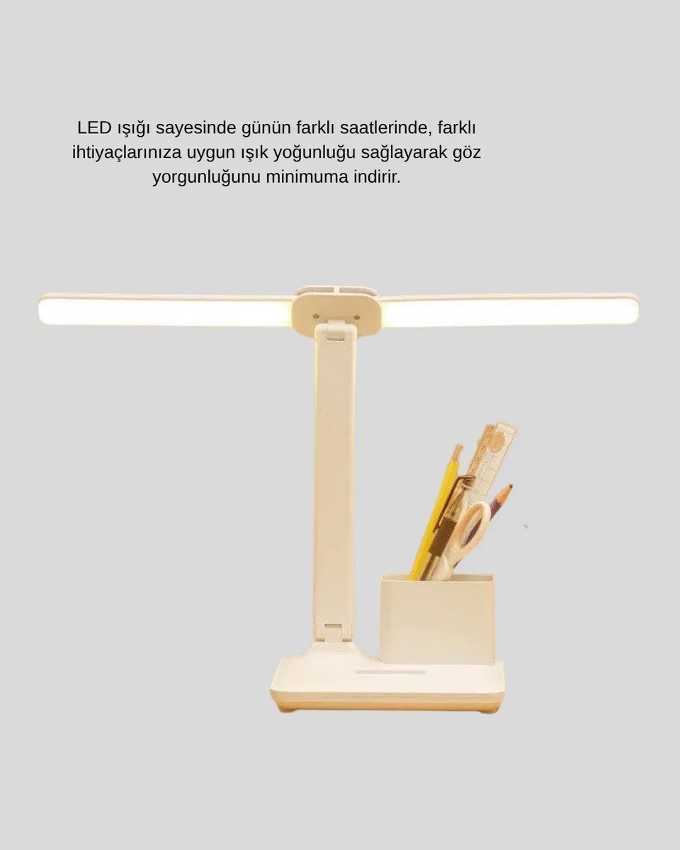 LED Işıklı Masa Lambası – Göz Yormayan, Kısılabilir ve Esnek Başlıklı görsel 5