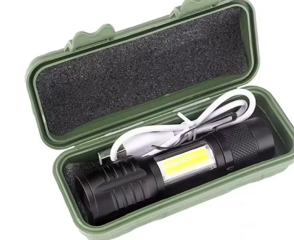 Ws-5454 Taktik El Feneri Usb Şarj Edilebilir Kamp Feneri Cob Zumlanabilir Mini Taşınabilir El Feneri görsel 2