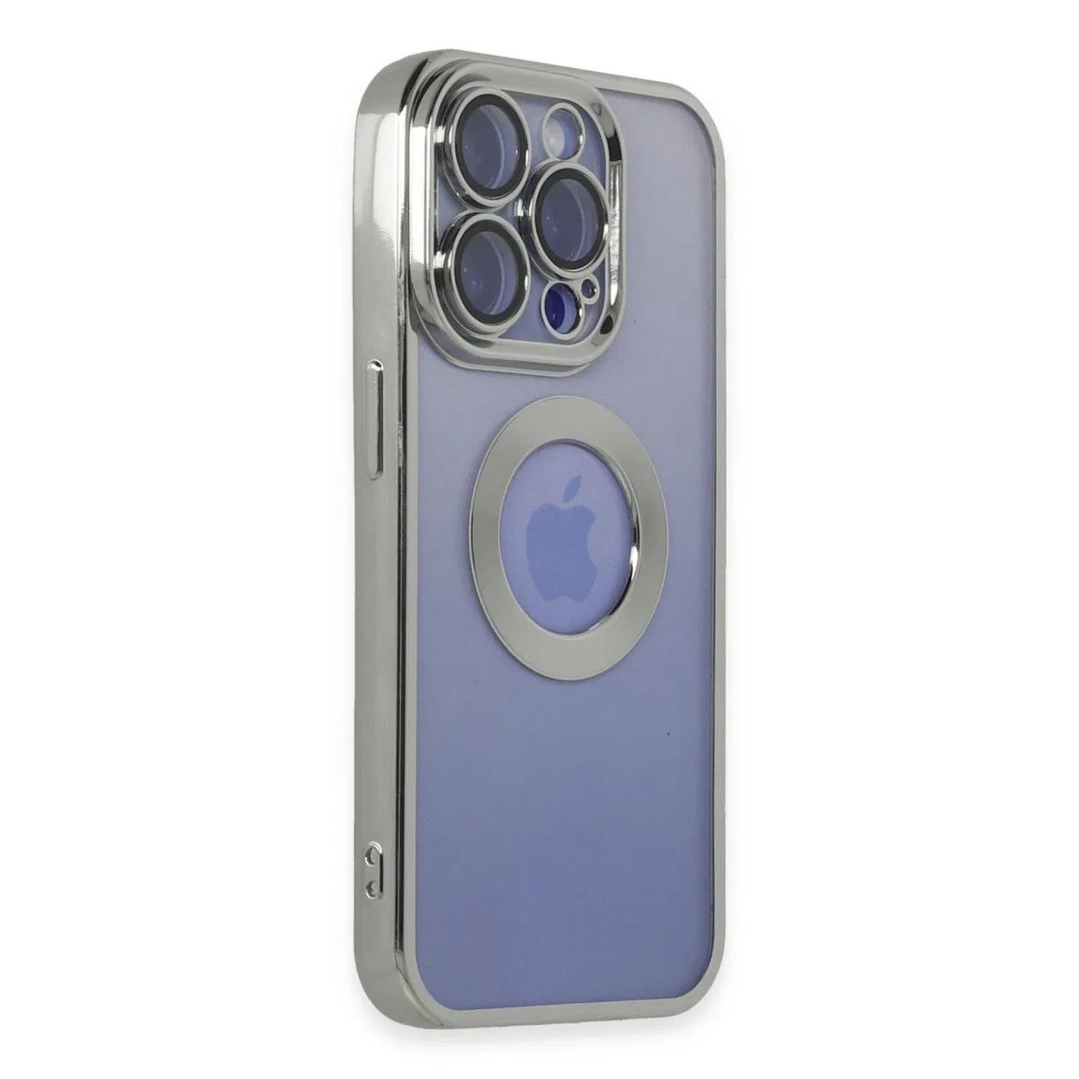 Apple İphone 15 Pro Max Kılıf Slot Silikon - Gümüş görsel 2