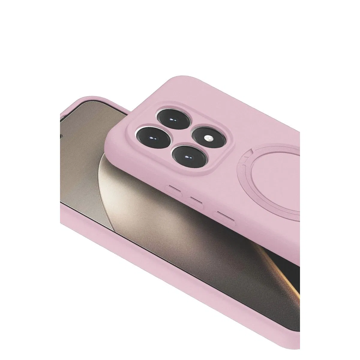 Xiaomi Mi 15t Regal Magsafe Standlı Kapak - Açık Pembe görsel 2