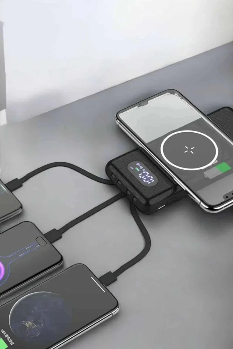10. 000 Mah Powerbank 4 Portlu Hızlı Şarj Dijital Göstergeli görsel 5