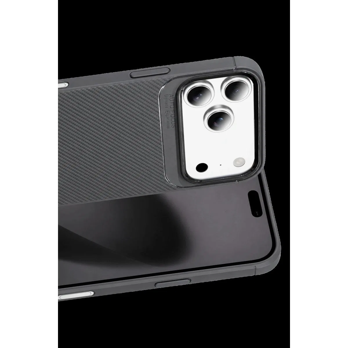 Newface Apple İphone 18 Pro Max Auto Focus Karbon Kapak - Gri görsel 2