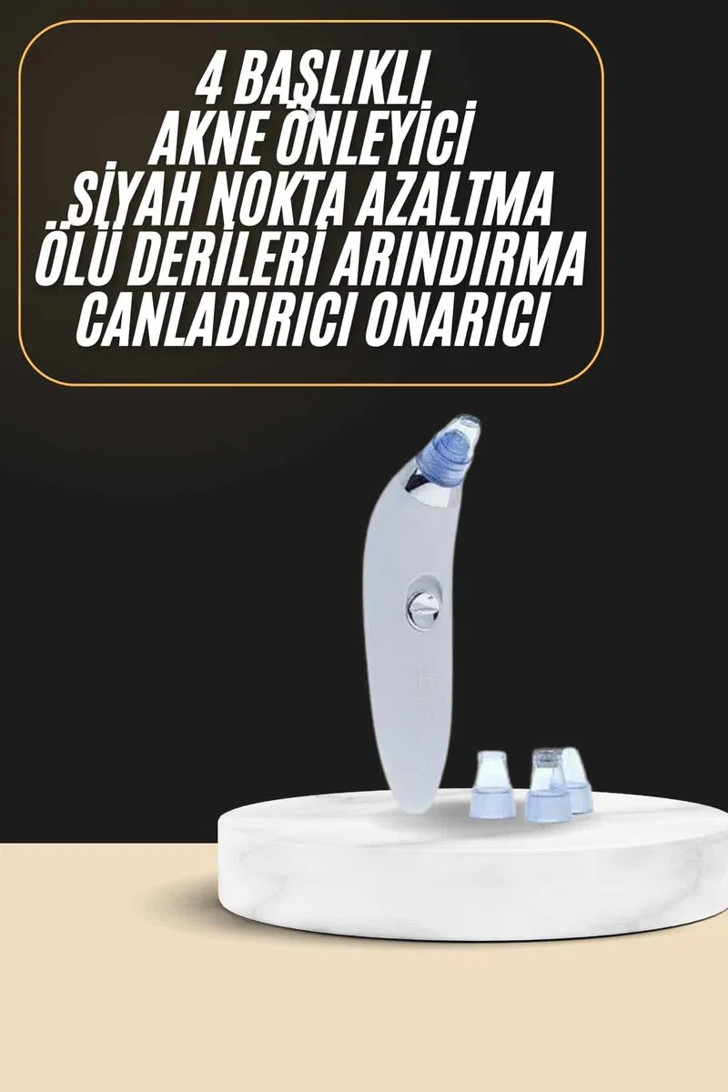 Siyah Nokta Temizleme Cihazı 4 Başlıklı Vakumlu Pilli Ölü Deri Arındırma görsel 2