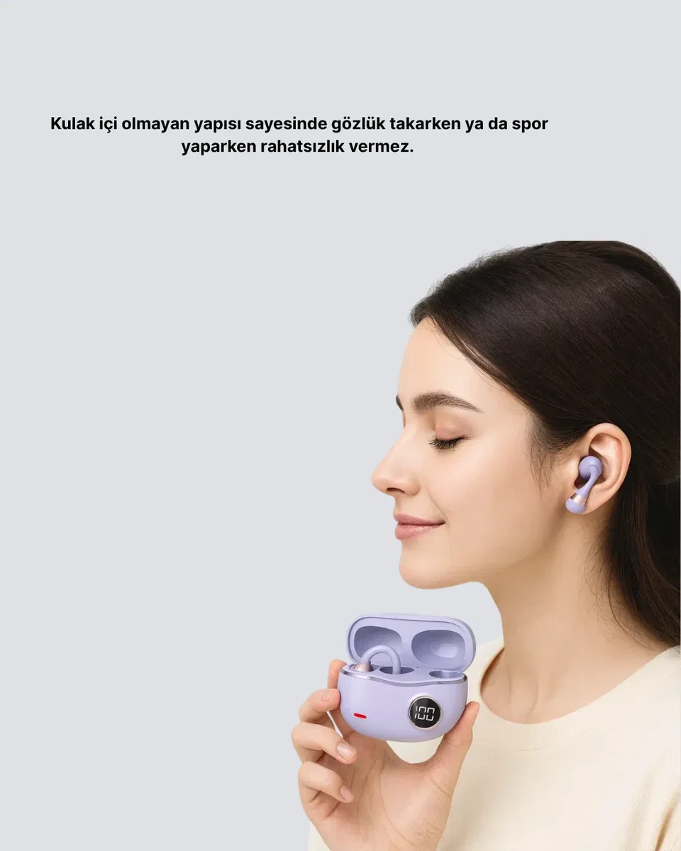 Kulak Arkası Klipsli Bluetooth Kulaklık YXG10 Silikon Malzemeli Ergonomik görsel 2