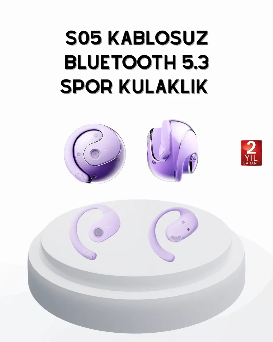 S05 Bluetooth 5. 3 Kulaklık IPX4 Su Geçirmez Hızlı Eşleşme Güçlü Stereo Ses