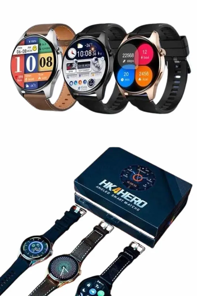 Yeni Nesil Akıllı Saat Çift Kordonlu 1. 5 Inç Yuvarlak Ekran GPS ve NFC Uyumlu görsel 3