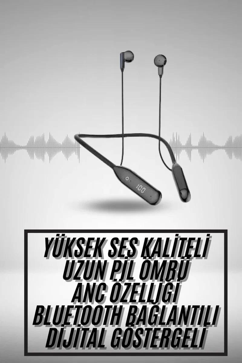 100Saat Uyumlu Bluetooth Kulaklık Kablolu ANC Özellikli Kulaklık görsel 2