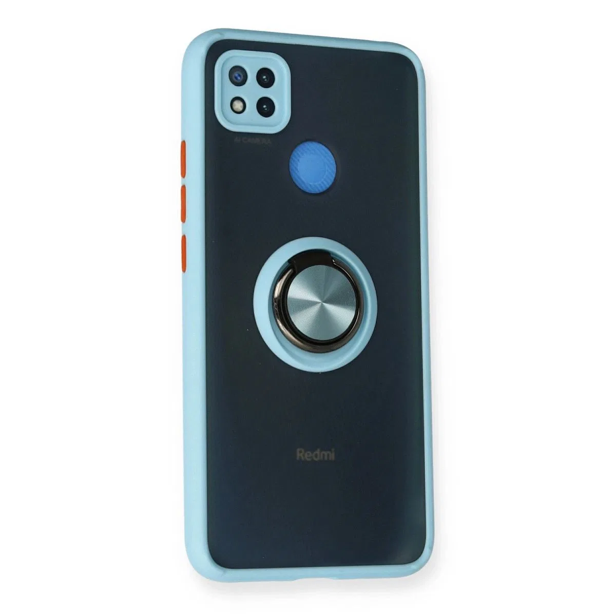 Xiaomi Redmi 9c Kılıf Montreal Yüzüklü Silikon Kapak - Buz Mavi görsel 2