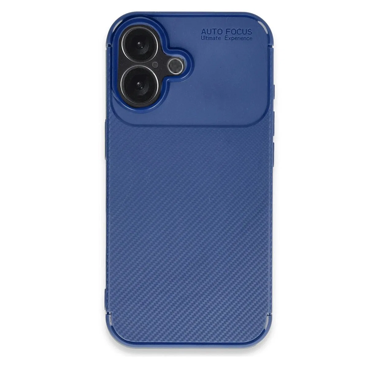 Apple İphone 16 Kılıf Auto Focus Karbon Kapak - Lacivert görsel 4