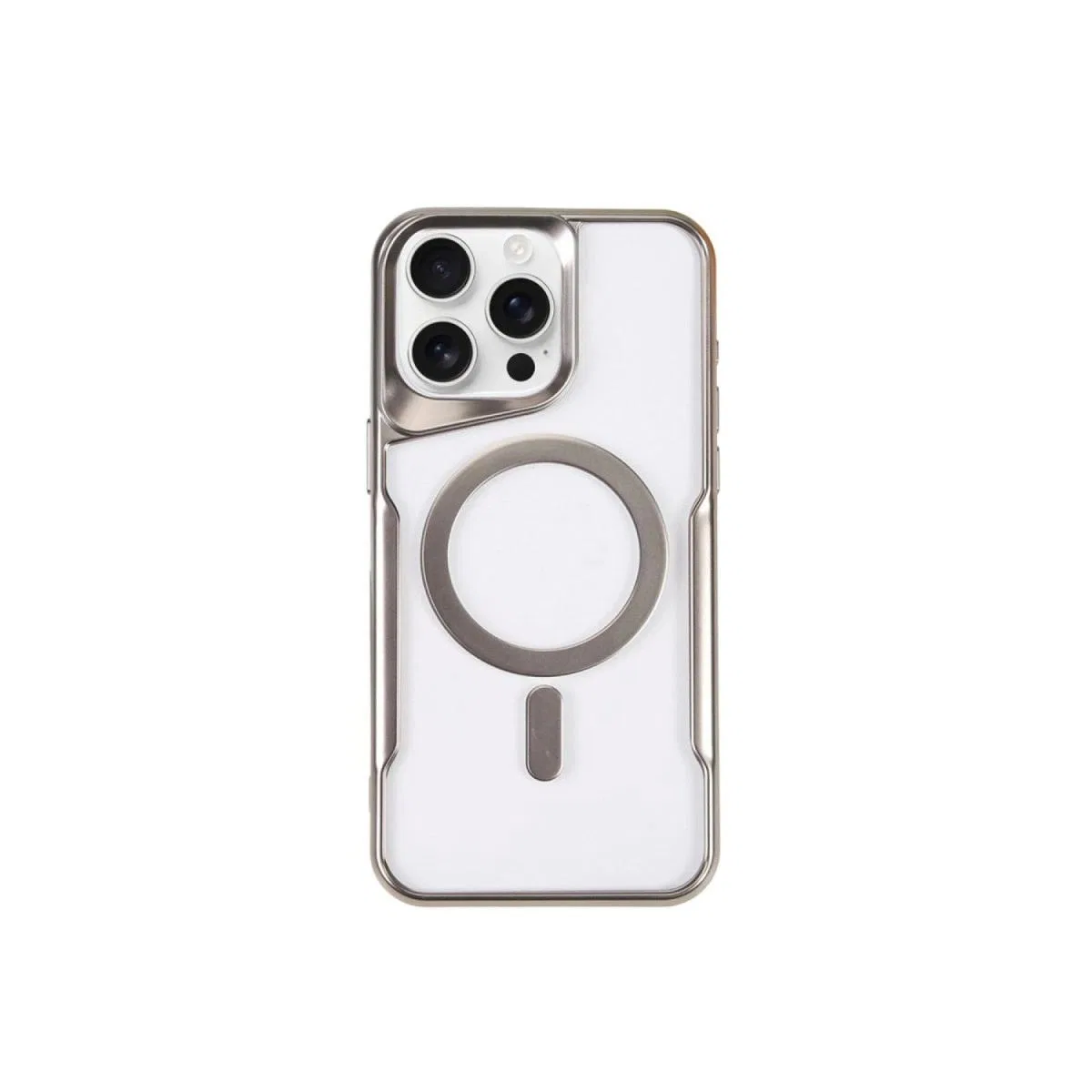 Apple İphone 14 Pro Kılıf Boyi Magsafe Silikon Kapak - Gümüş