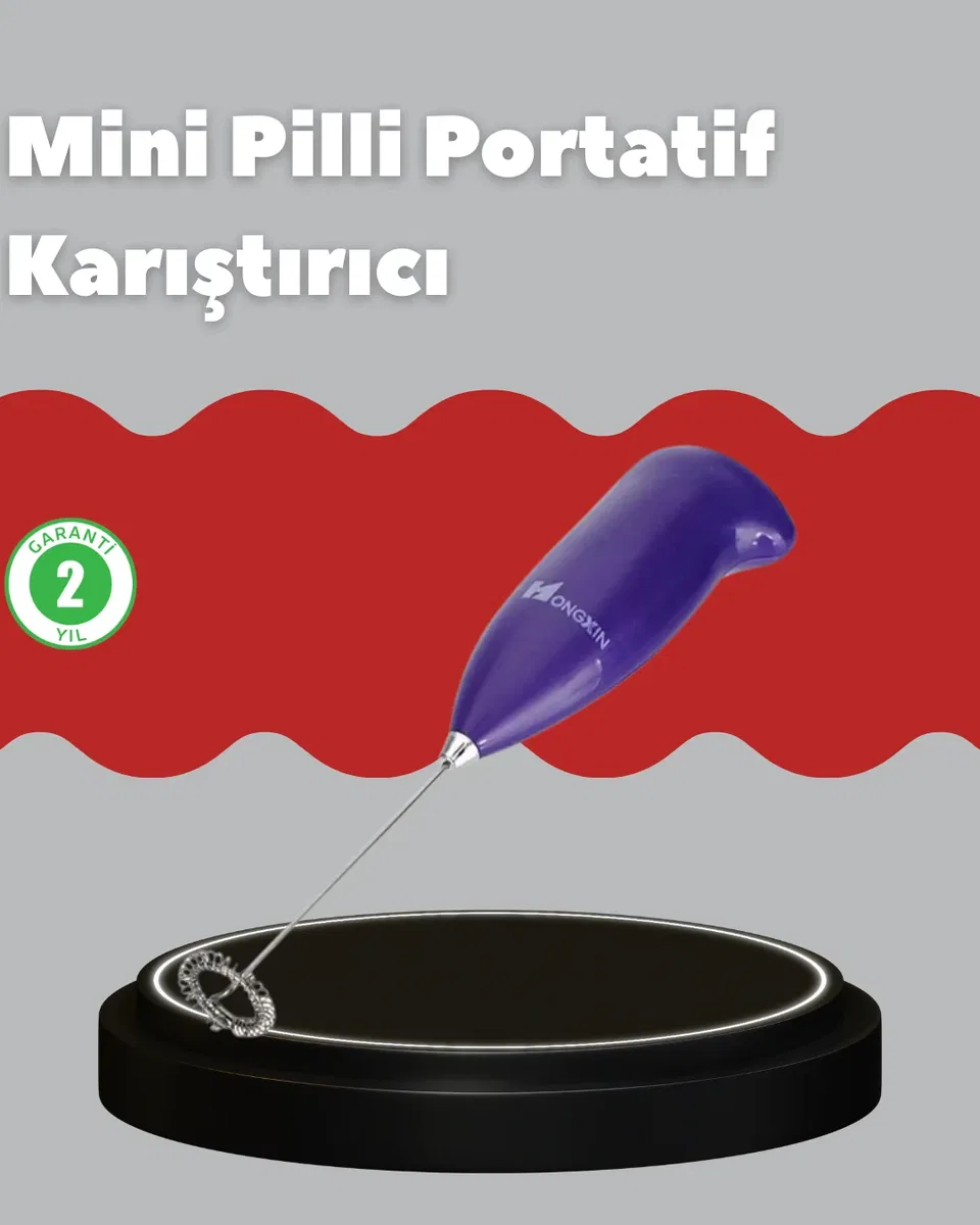 Frappe ve Cappuccino Maker – Taşınabilir Pilli Köpürtücü Mikser