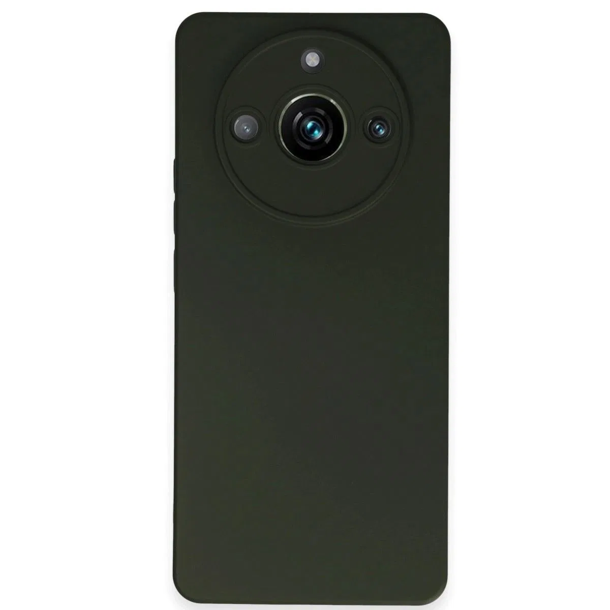 Realme 11 Pro Kılıf Nano İçi Kadife Silikon - Koyu Yeşil