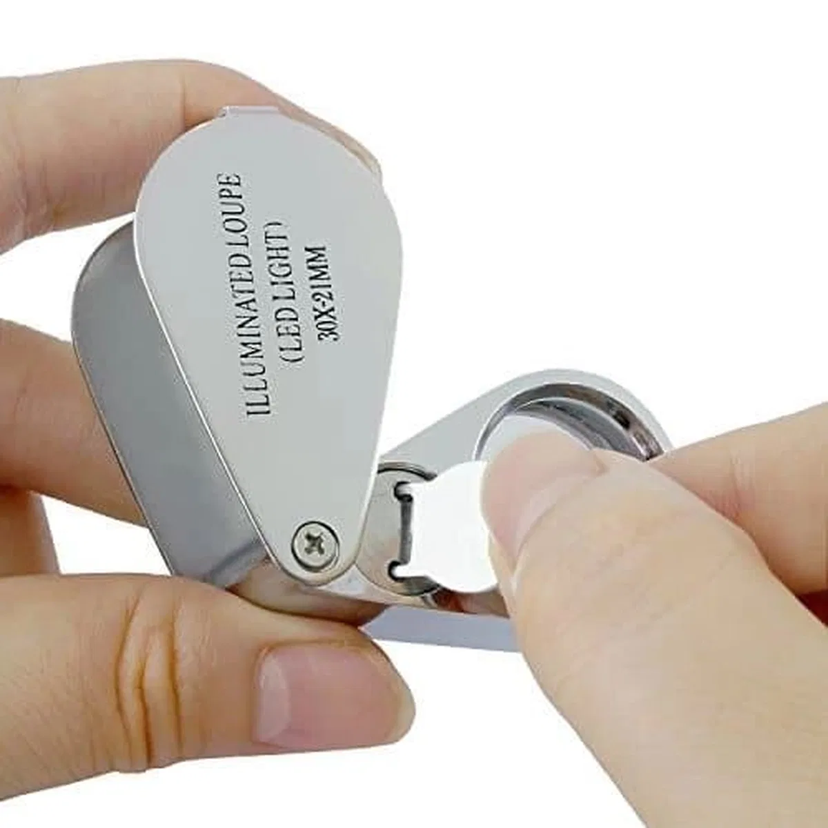 Kontrol, Için Özel Kutulu Metal Işıklı Lup 30x21 görsel 3