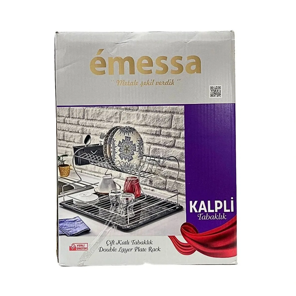 4001K-TB03 Krom Kalpli İki Katlı Tabaklık