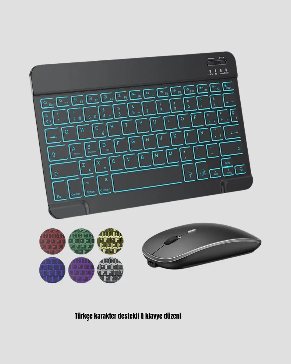 Türkçe Q Klavye RGB Işıklı Ergonomik Tasarımlı görsel 5