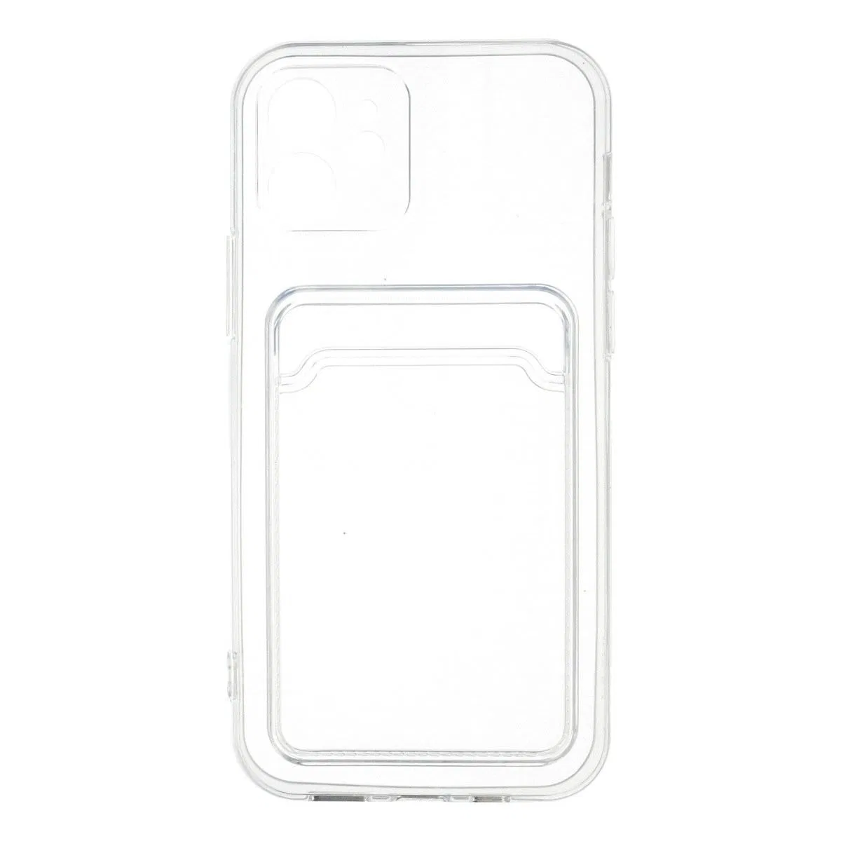 Apple İphone 12 Kılıf Kart Şeffaf Silikon - Şeffaf görsel 3