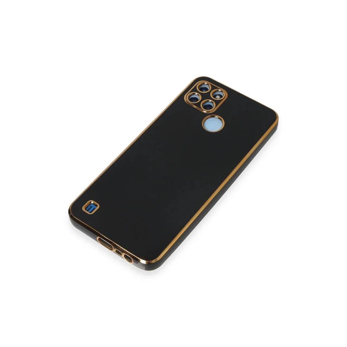 Realme C25y Kılıf Volet Silikon - Siyah görsel 4