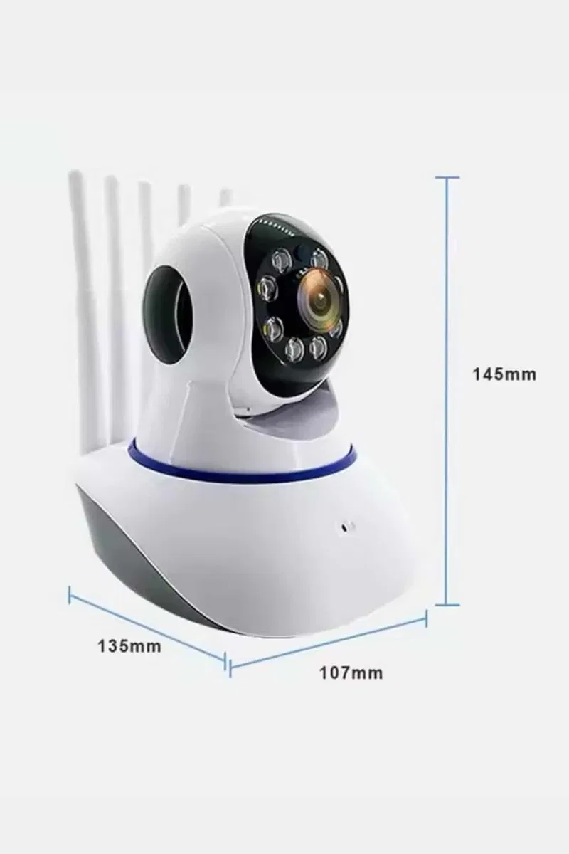 Akıllı Gece Görüşlü Sensörlü Wifi Kamera Telefondan Takip Edilebilir görsel 4