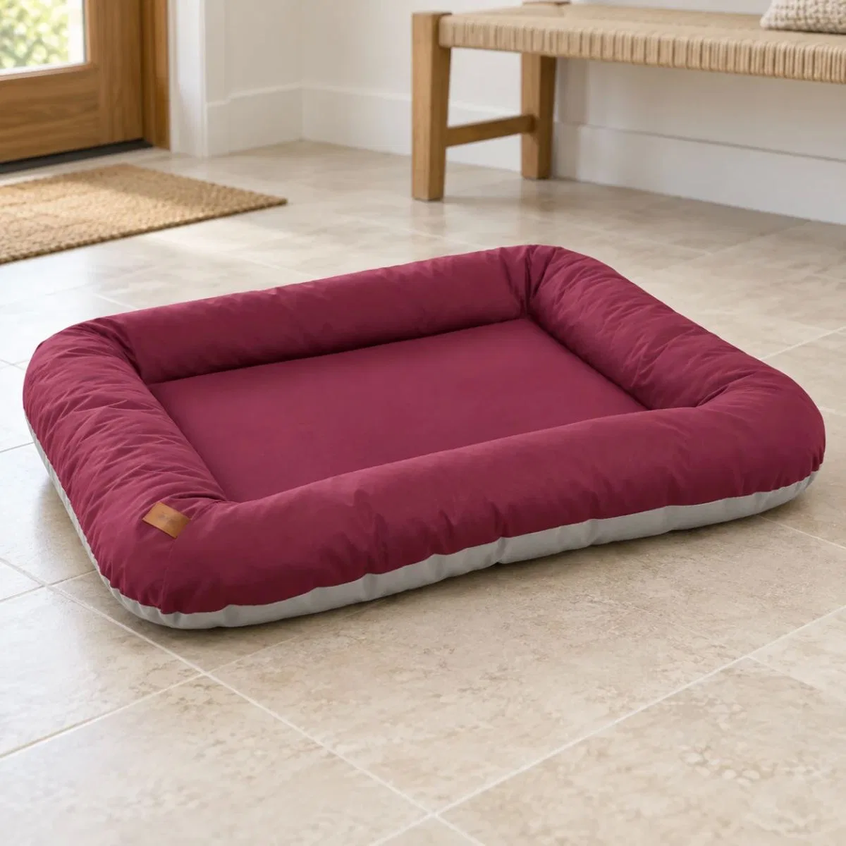 Kedi Köpek Yatağı Premium Su Geçirmez İmperteks Yatak · Bordo · S · 50 × 65 × 13 cm görsel 2