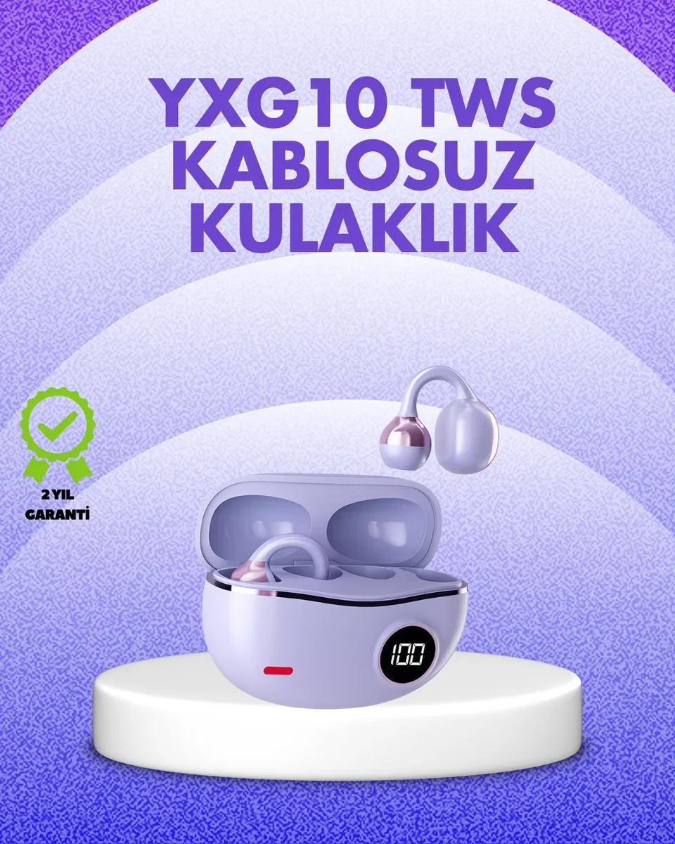 YXG10 Kablosuz Kulaklık – Bluetooth 5. 4, Dokunmatik, LED Ekranlı Şarj Kutusu