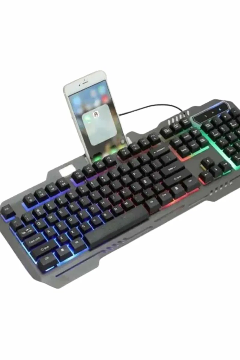 Işıklı Oyuncu Q Klavye Mouse Seti Siyah Gaming Oyuncu Klavye Yeni Nesil görsel 4