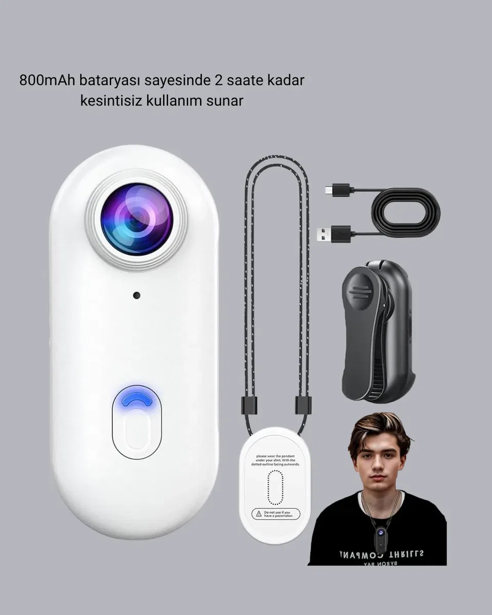 4K Full HD Spor Kamerası 360° Klips ve WiFi Özellikli görsel 2