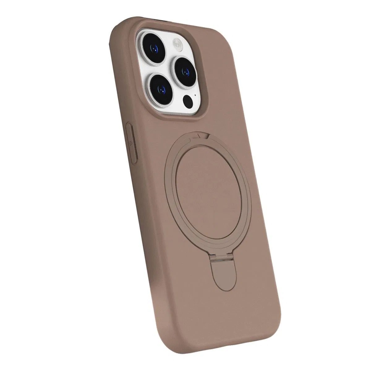 Apple İphone 15 Pro Max Regal Magsafe Standlı Kapak - Çöl Titanyum görsel 2