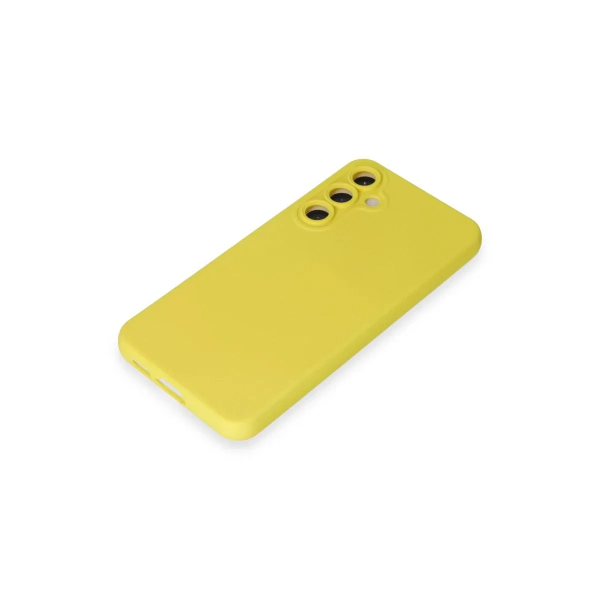 Samsung Galaxy S23 Fe Kılıf Nano İçi Kadife Silikon - Sarı görsel 4