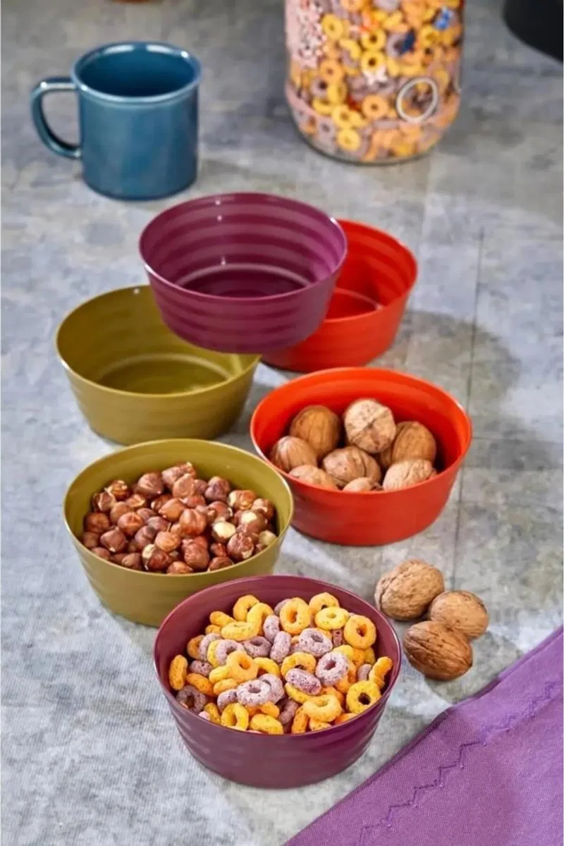 Plastik Çerezlik Sunumluk 6 Lı Kase Yonca Desen Royaleks-HT-001 görsel 2