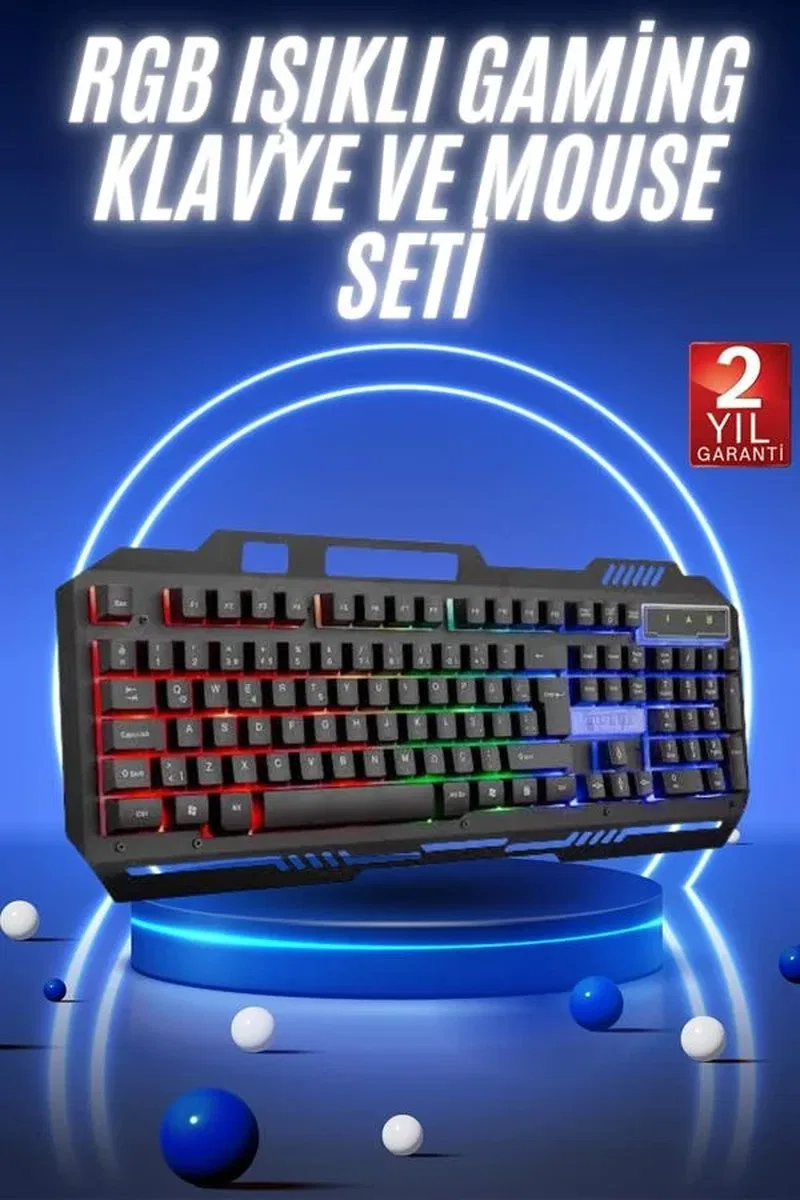 Gaming Oyuncu Klavyesi Led Aydınlatmalı Mekanik Hisli görsel 2