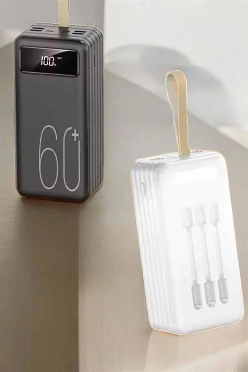 Powerbank 60. 000 Mah Hızlı Şarj 4 Çıkışlı Uzun Şarj Süreli Dijital Göstergeli görsel 3