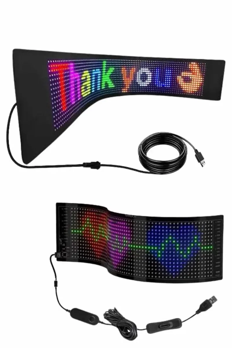 Led Ekran Matrix Panel Dijital Araba Yazısı RGB görsel 3