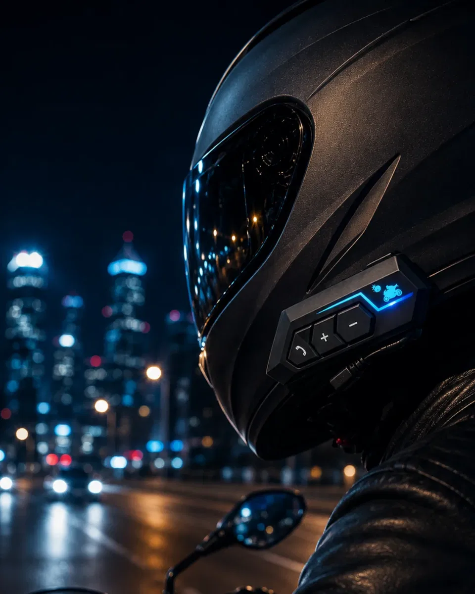 Bluetooth Motosiklet Kask Kulaklığı Mikrofonlu Kablosuz Sürüş Intercomu
