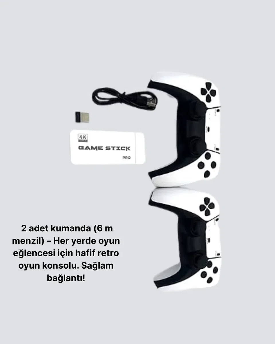 3D ve 4K Görüntü Kaliteli Çok Oyunculu Retro Oyun Konsolu görsel 4