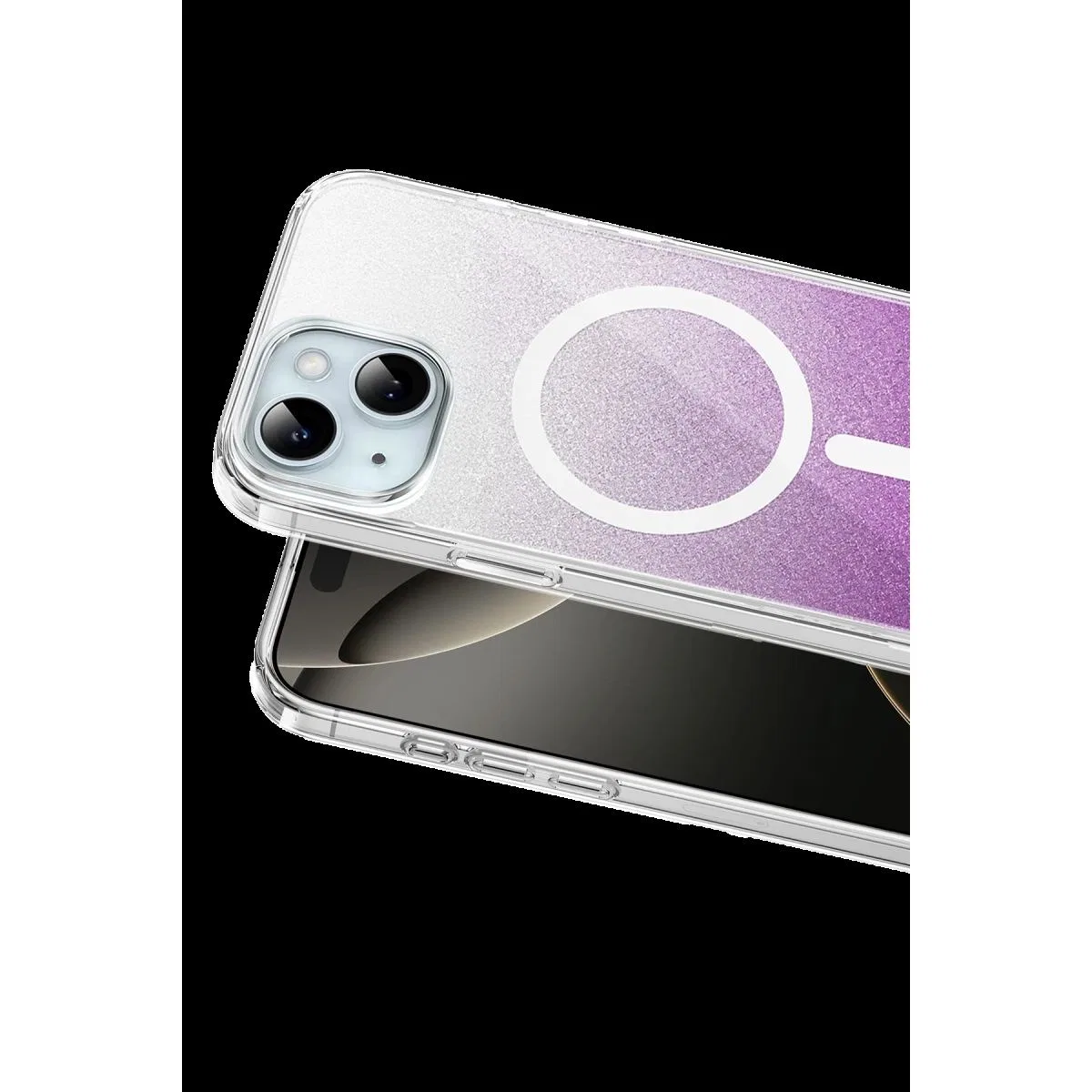Onegif Apple İphone 14 Sora Simli Magsafe Kapak - Mor görsel 2